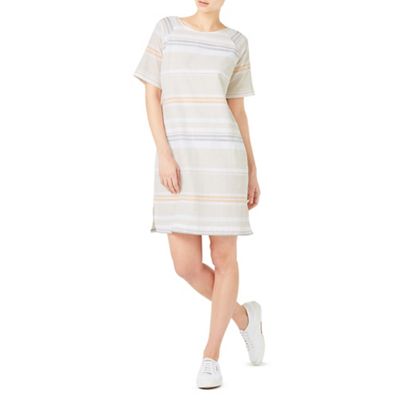 Stripe linen shift dress